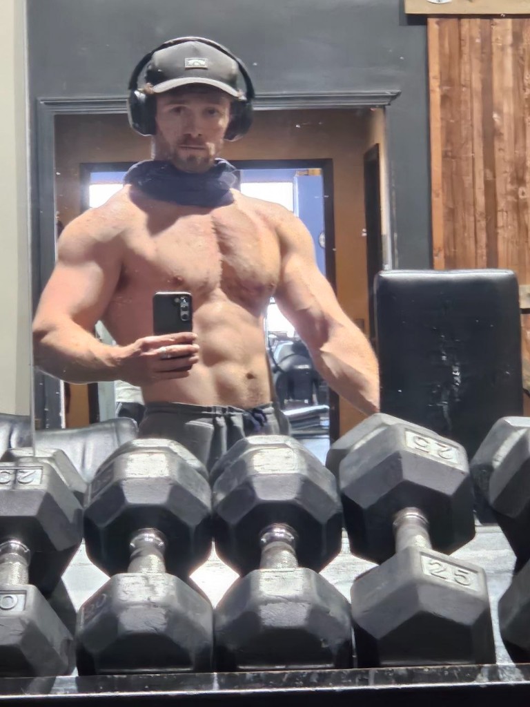 Brandon training at the gym